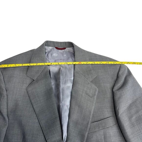 hart schaffner marx Blue Woven Blazer Mens Tailored Uchimura 1985 - Picture 5 of 13